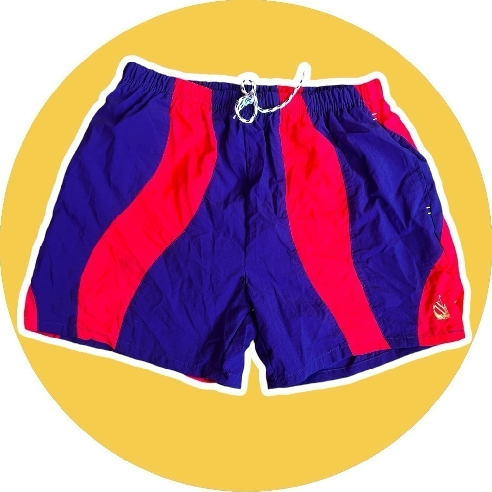 Nautica Nylon Shorts Multicolored Size Large 80s 90s Retro Unisex